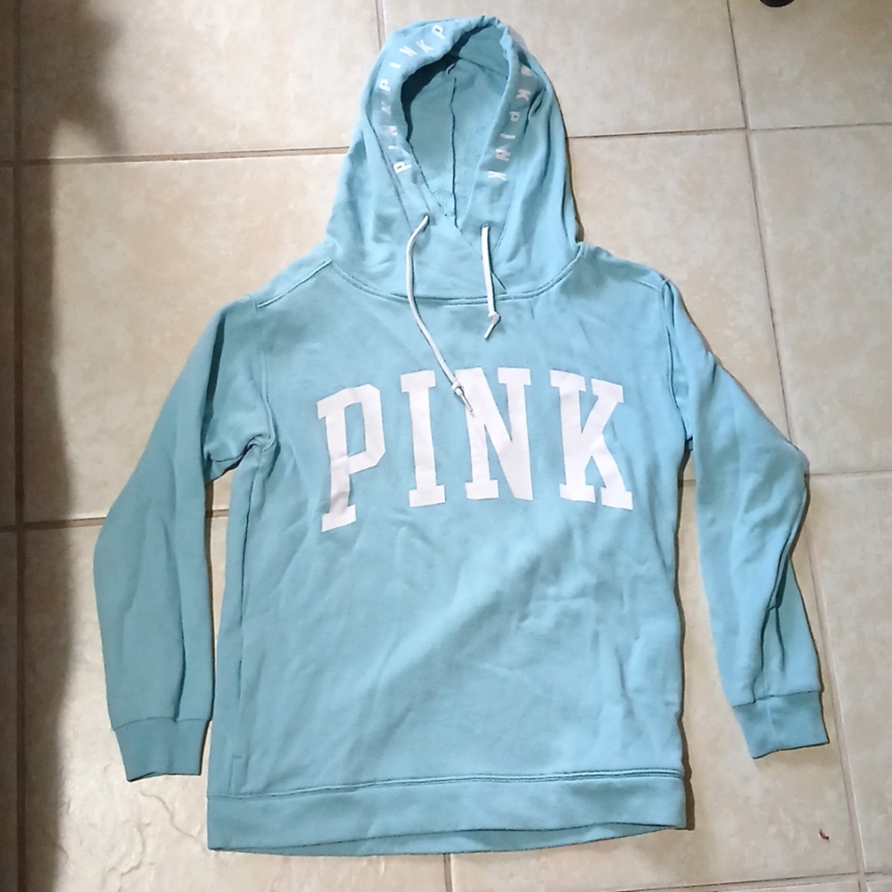 PINK oversized blue hoodie